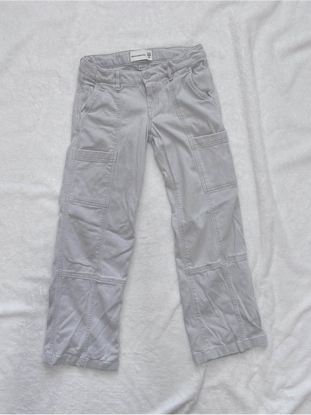 abercrombie kids light gray casual pants